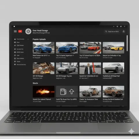 Ilustrasi kanal YouTube Wagonesia di laptop macbook_jasa SEO di Selscope.com